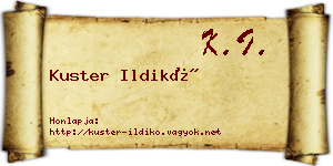 Kuster Ildikó névjegykártya